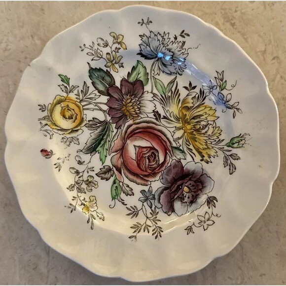 Johnson Brothers Sheraton 6-1/4" Floral Bread &Butter Plate Set Of (4) Vintage - Picture 1 of 4